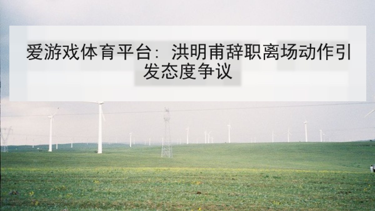 爱游戏体育平台: 洪明甫辞职离场动作引发态度争议